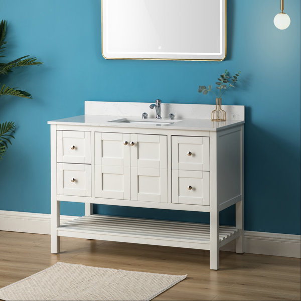 Longshore Tides Thunderbolt 48'' Freestanding Single Bathroom Vanity